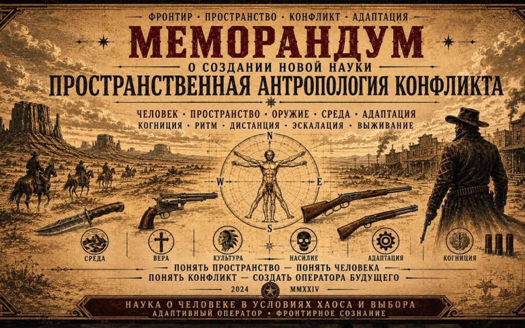 Меморандум о создании новой науки «ПРОСТРАНСТВЕННАЯ АНТРОПОЛОГИЯ КОНФЛИКТА»