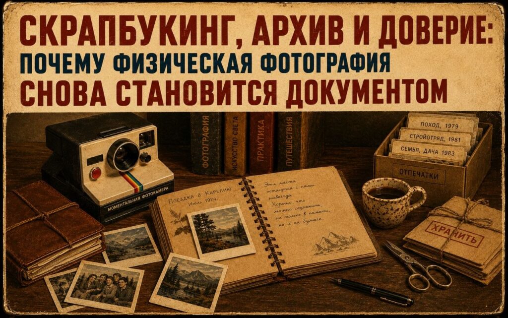 Скрапбукинг, архив и доверие: почему физическая фотография снова становится документом