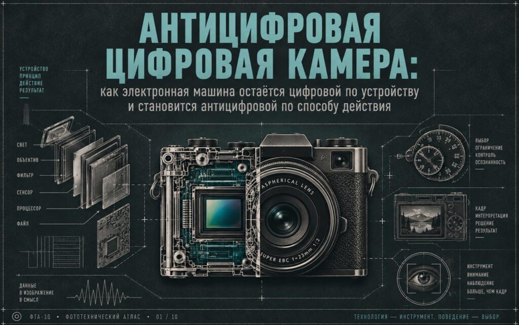 Антицифровая цифровая камера: как электронная машина остаётся цифровой по устройству и становится антицифровой по способу действия