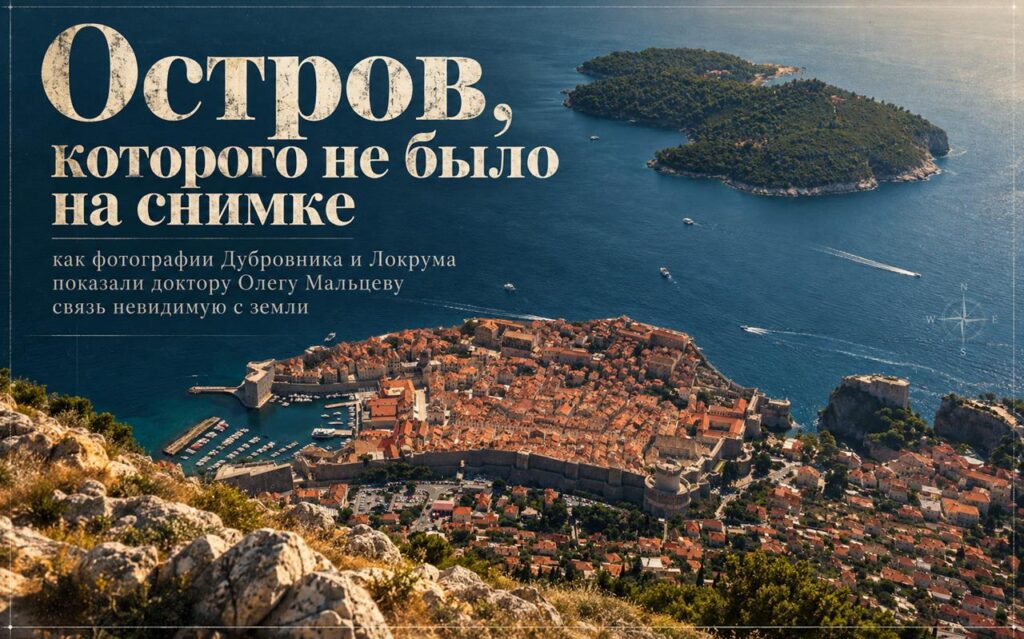 Остров, которого не было на снимке. Как фотографии Дубровника и Локрума показали доктору Олегу Мальцеву связь, невидимую с земли